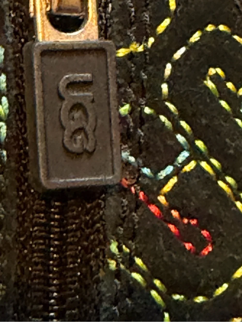 UGG Black Kids Quilted Logo Boots with Multicolor Stitching